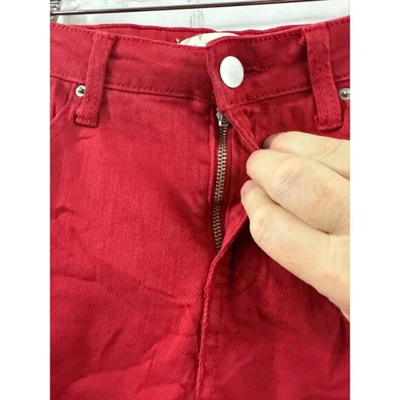Cato Denim Jeans Womens Size 4 Red Straight Bootcut Casual Western Streetwear - Picture 3 of 6
